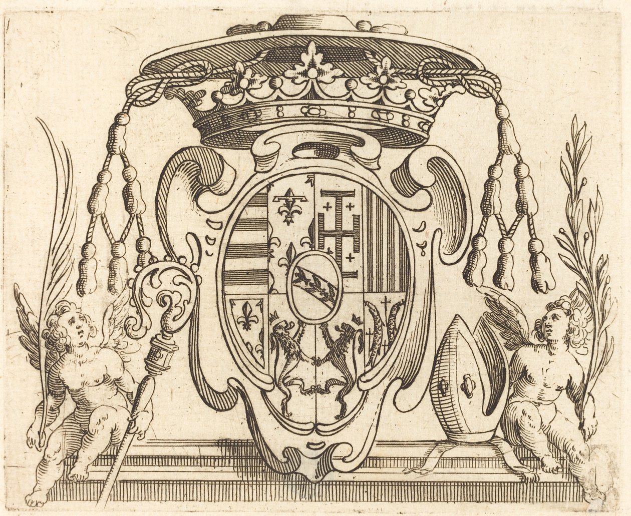 Herb Mikołaja Franciszka Lotaryngii autorstwa Jacques Callot