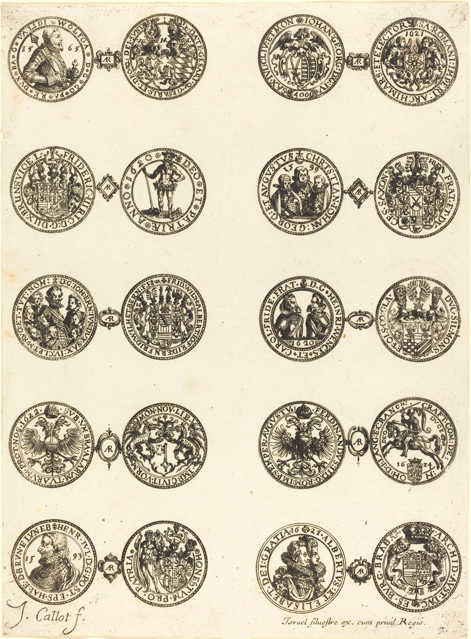 Monety [tablica 7] autorstwa Jacques Callot