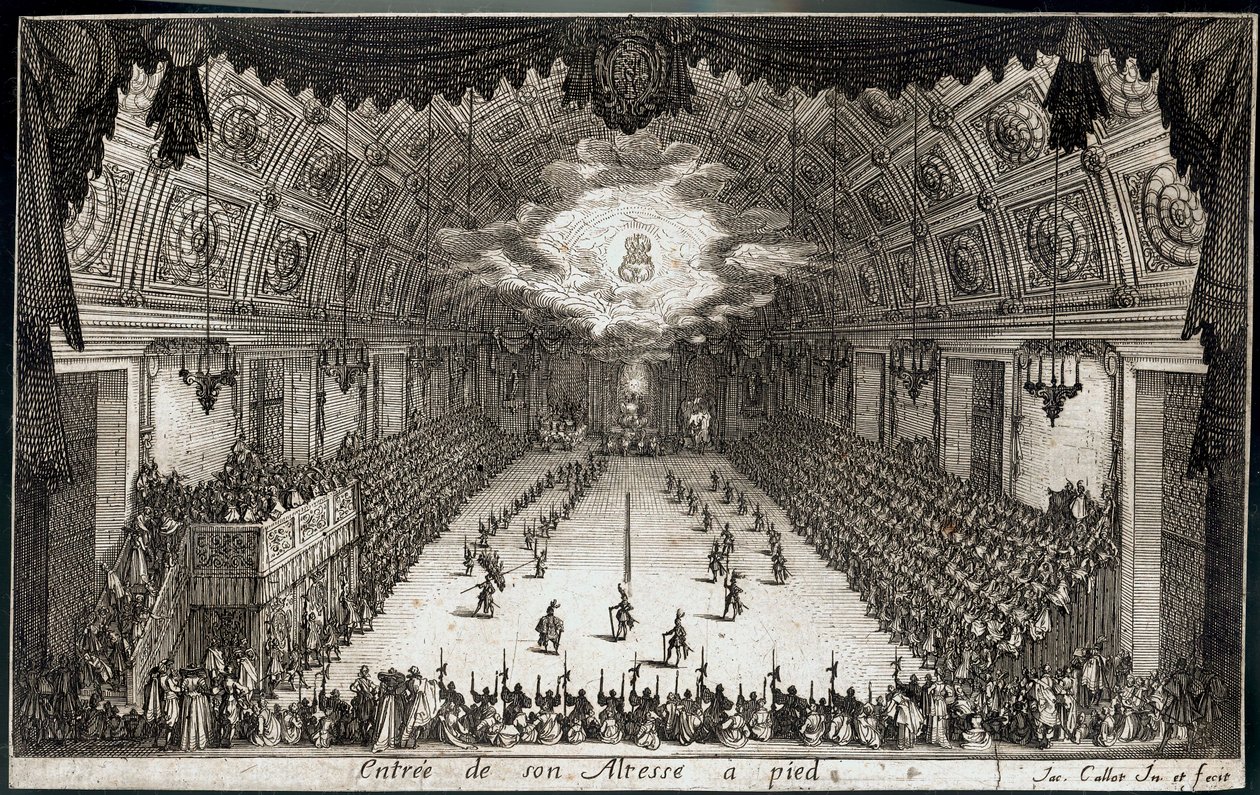 Combat a la barriere: Wejście pieszo Jego Wysokości Księcia Karola IV Lotaryńskiego ... (rycina) autorstwa Jacques Callot