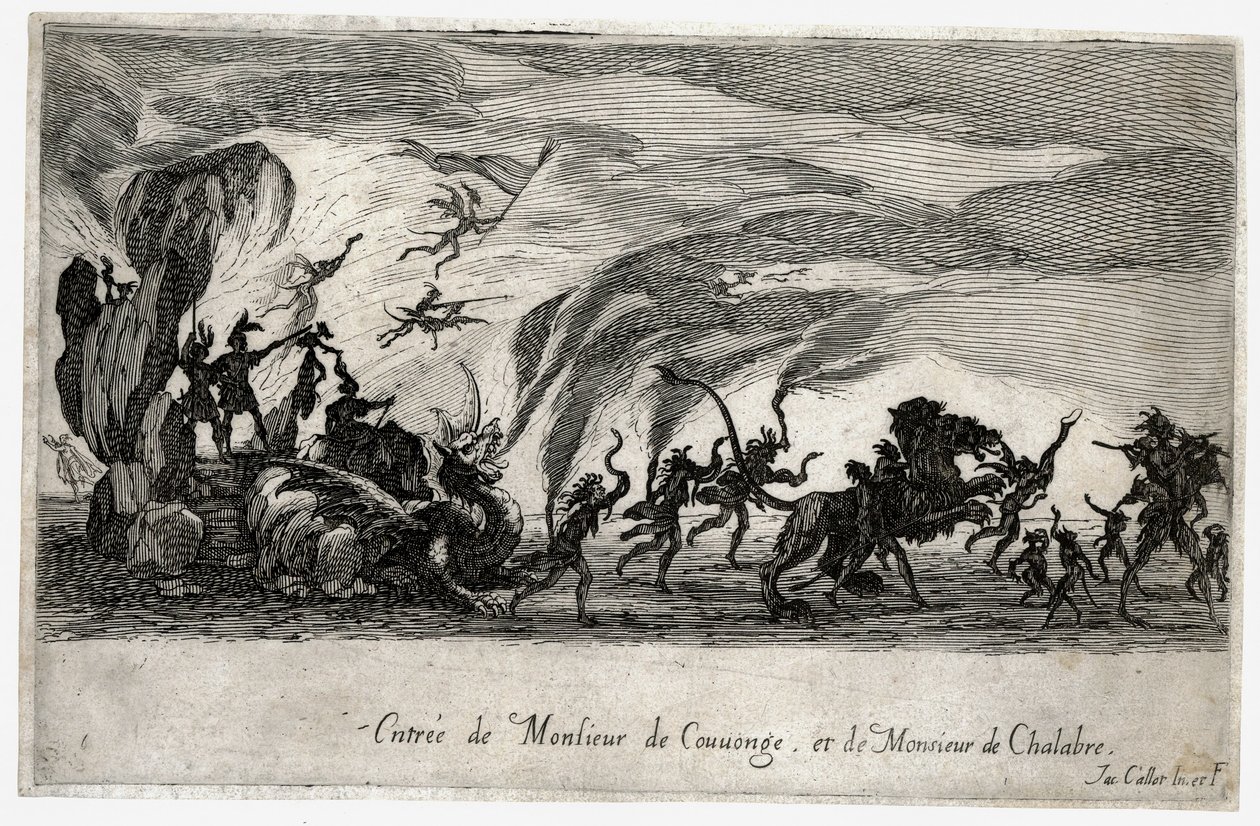 Walka pod Barriere, wejście Sieures de Couvonge i de Chalabre ... (rycina) autorstwa Jacques Callot