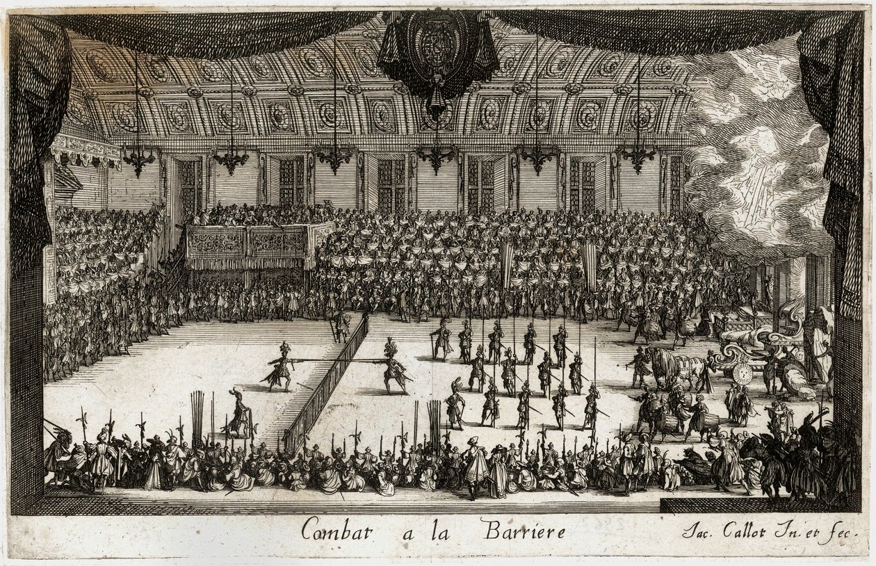 Combat a la barriere: turniej ... (rycina) autorstwa Jacques Callot