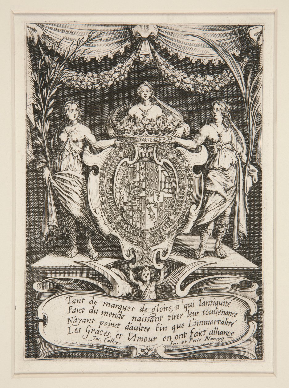 Walka? la Barri?re, Frontispiece, Ramiona Lotaryngii-Chevreuse autorstwa Jacques Callot