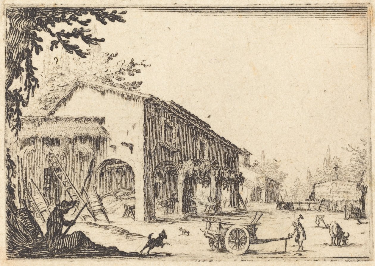 Dziedziniec Farmy autorstwa Jacques Callot