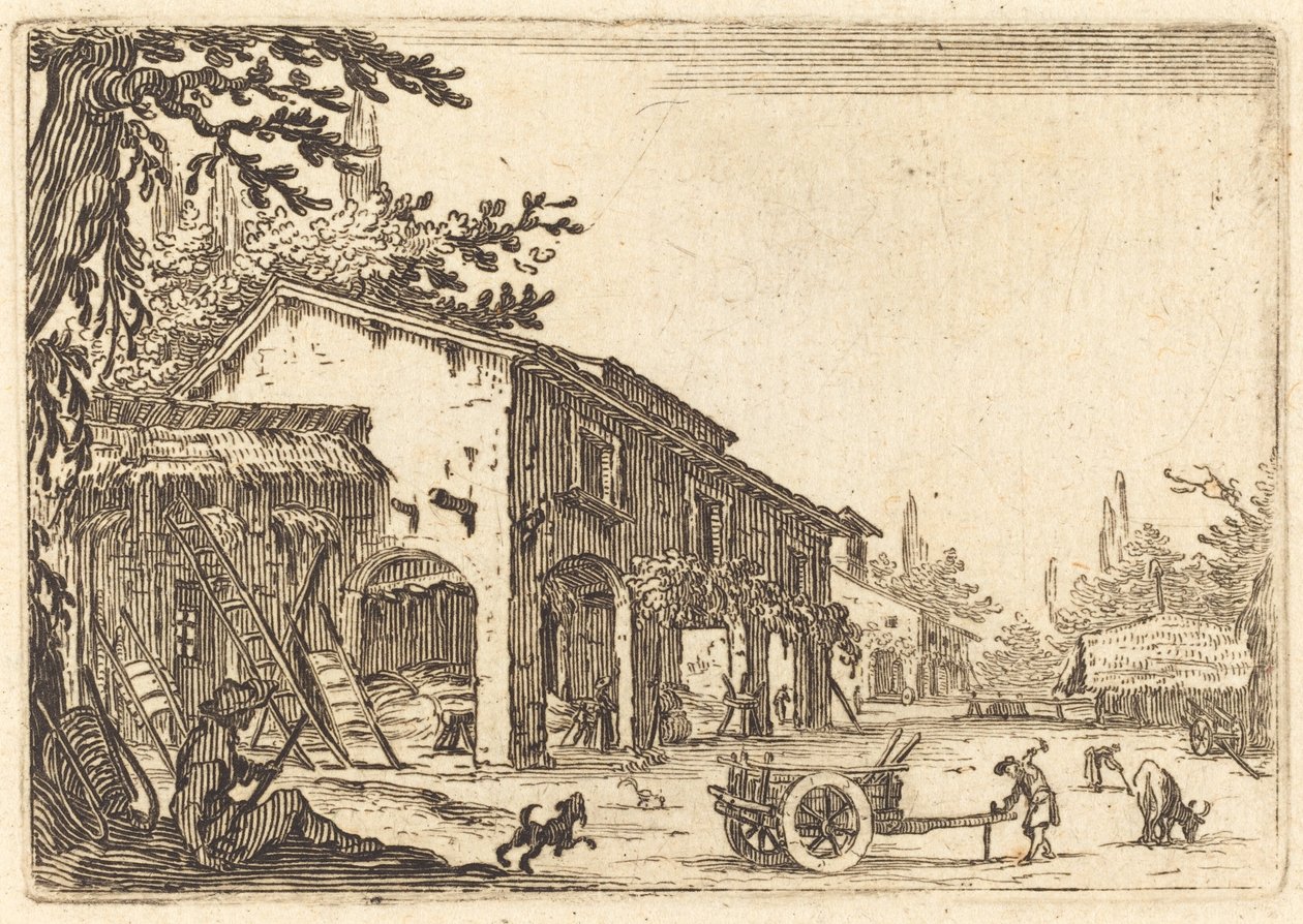 Dziedziniec Farmy autorstwa Jacques Callot