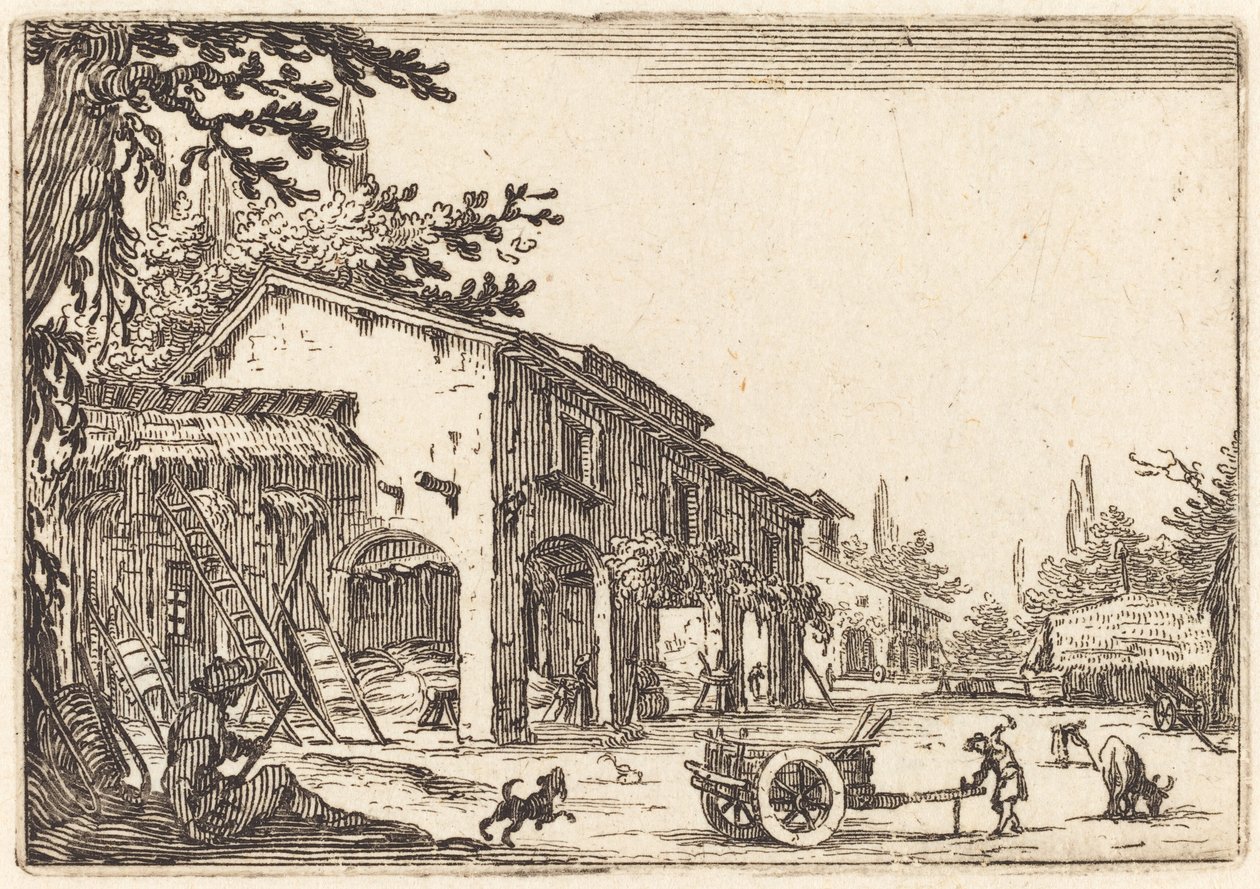 Dziedziniec Farmy autorstwa Jacques Callot