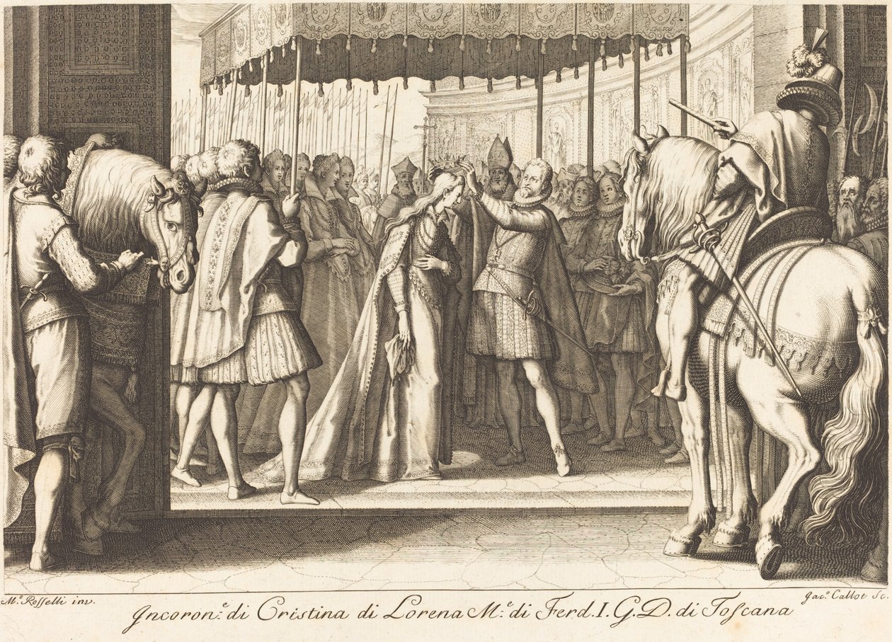 Ukoronowanie Wielkiej Księżnej autorstwa Jacques Callot