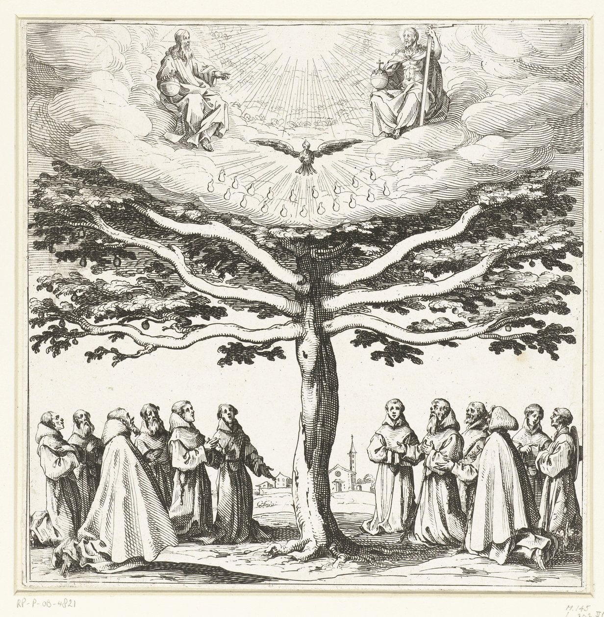 Drzewo świętego Franciszka autorstwa Jacques Callot