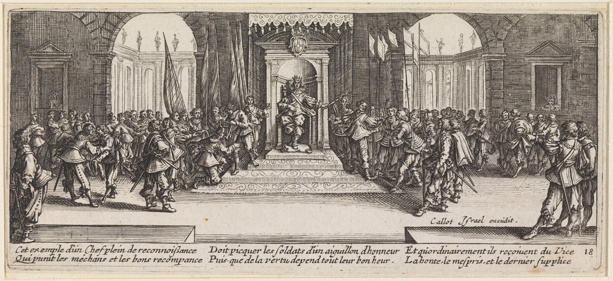 Król wręcza odznaczenia autorstwa Jacques Callot