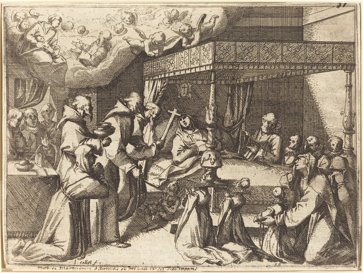 Śmierć królowej autorstwa Jacques Callot