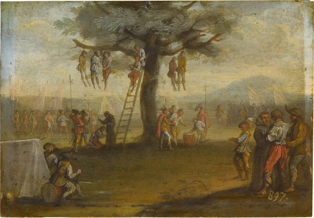 Drzewo szubieniczne autorstwa Jacques Callot