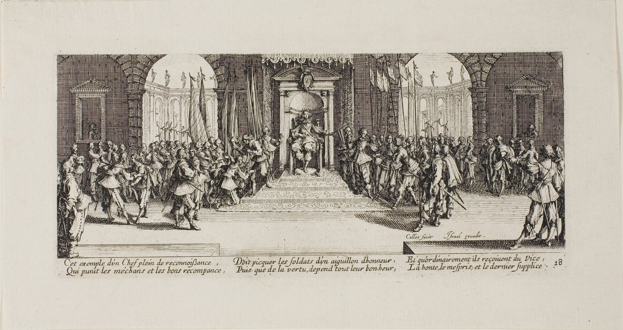 Podział nagród, płyta osiemnasta z The Miseries of War autorstwa Jacques Callot