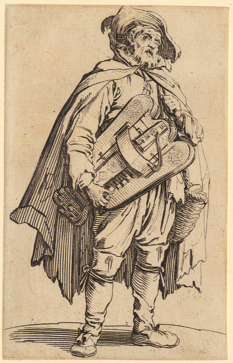 Lirnik, plansza 2 z cyklu „Żebracy” autorstwa Jacques Callot