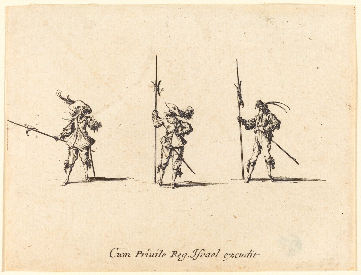 Wiertło z halabardami autorstwa Jacques Callot