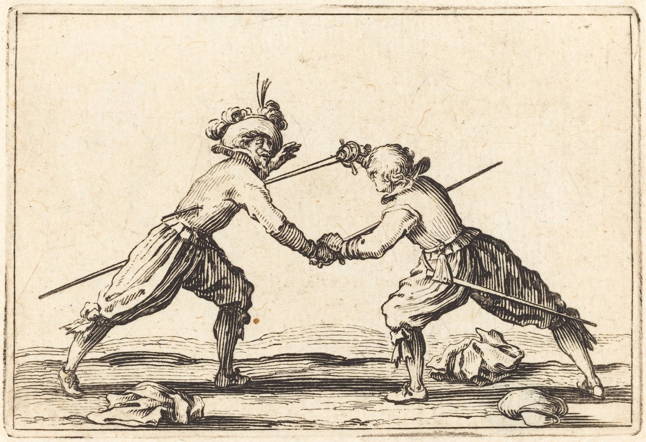 Pojedynek na miecze autorstwa Jacques Callot