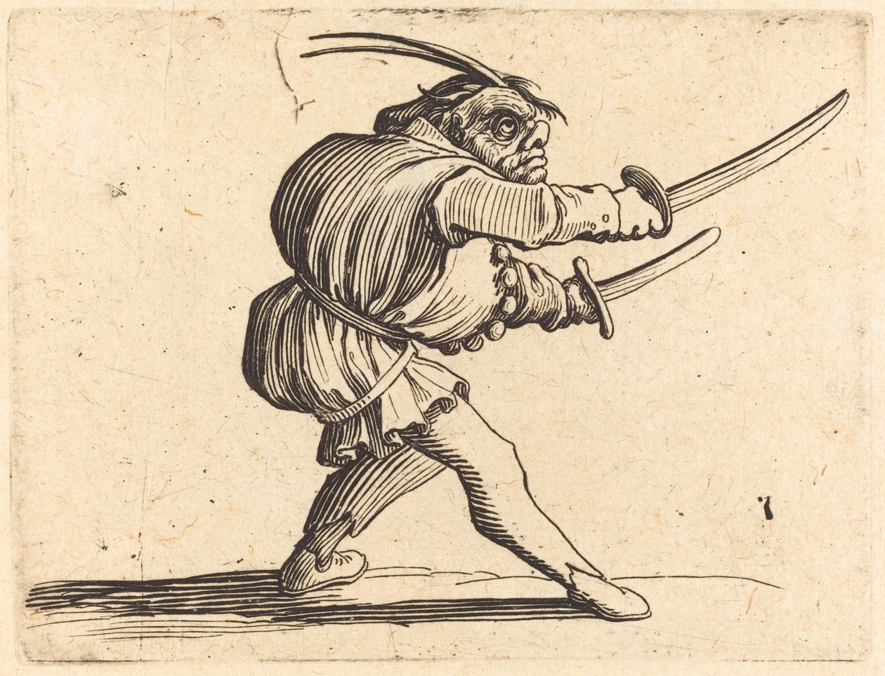Pojedynek z dwiema szablami autorstwa Jacques Callot