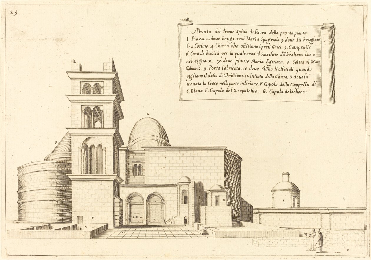 Elewacja kościoła autorstwa Jacques Callot