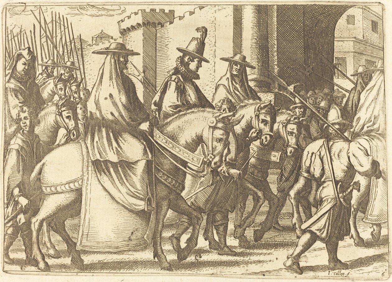 Wejście do miasta Ferrara autorstwa Jacques Callot