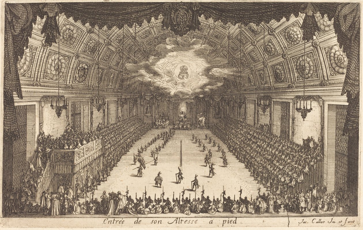 Wejście Jego Wysokości pieszo autorstwa Jacques Callot