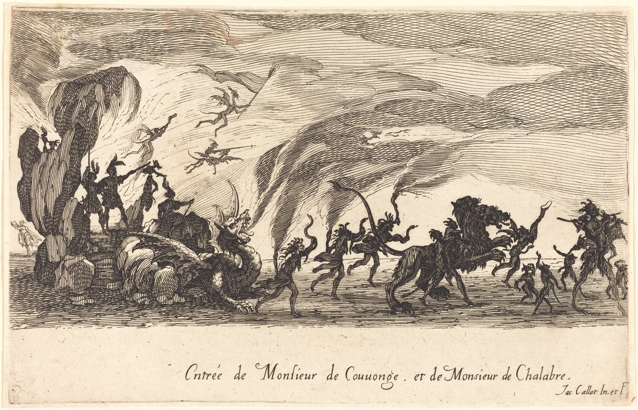 Wejście pana de Couvonge i pana de Chalabre autorstwa Jacques Callot