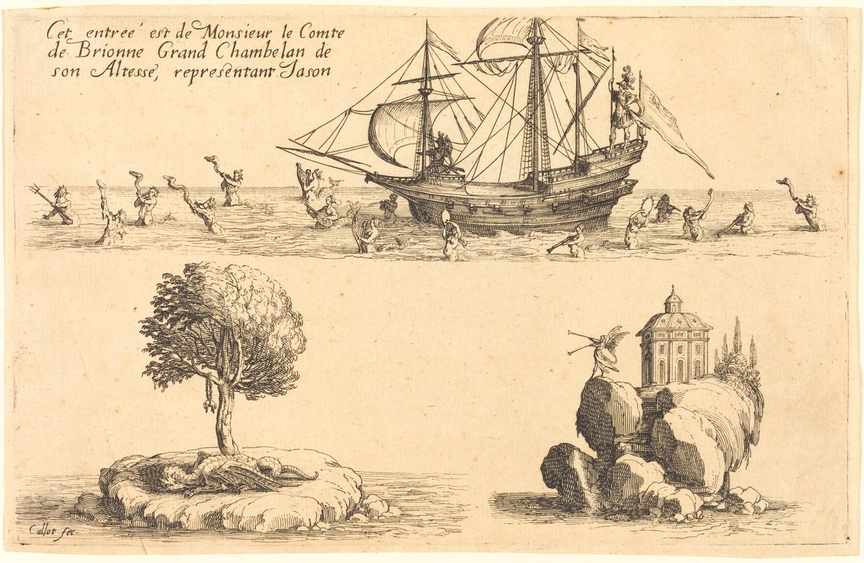 Wejście pana le Comte de Brionne, Wielkiego Szambelana Jego Wysokości, reprezentującego Jasona autorstwa Jacques Callot