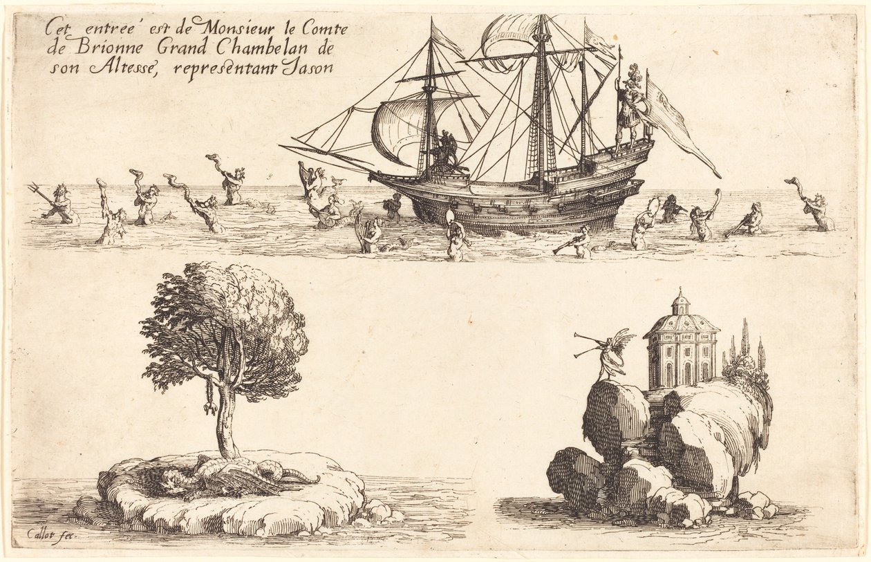 Wejście pana le Comte de Brionne, Wielkiego Szambelana Jego Wysokości, reprezentującego Jasona autorstwa Jacques Callot