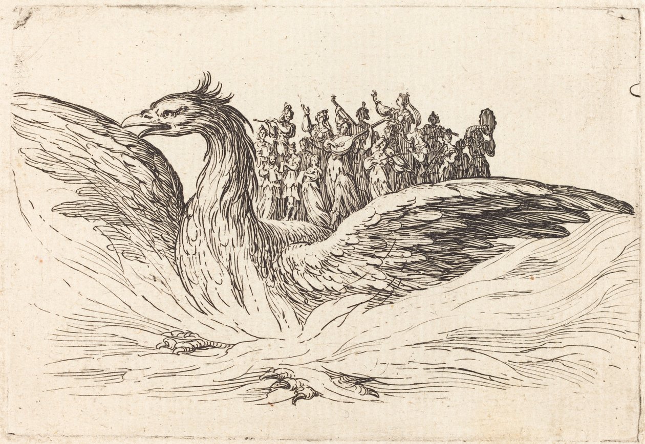 Wpis Monseigneur Henry de Lorraine, markiza de Moy, pod imieniem Pirandre, 1627. autorstwa Jacques Callot