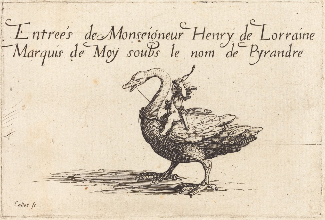 Wejście Monseigneur Henry de Lorraine, markiza de Moy, pod imieniem Pirandre autorstwa Jacques Callot