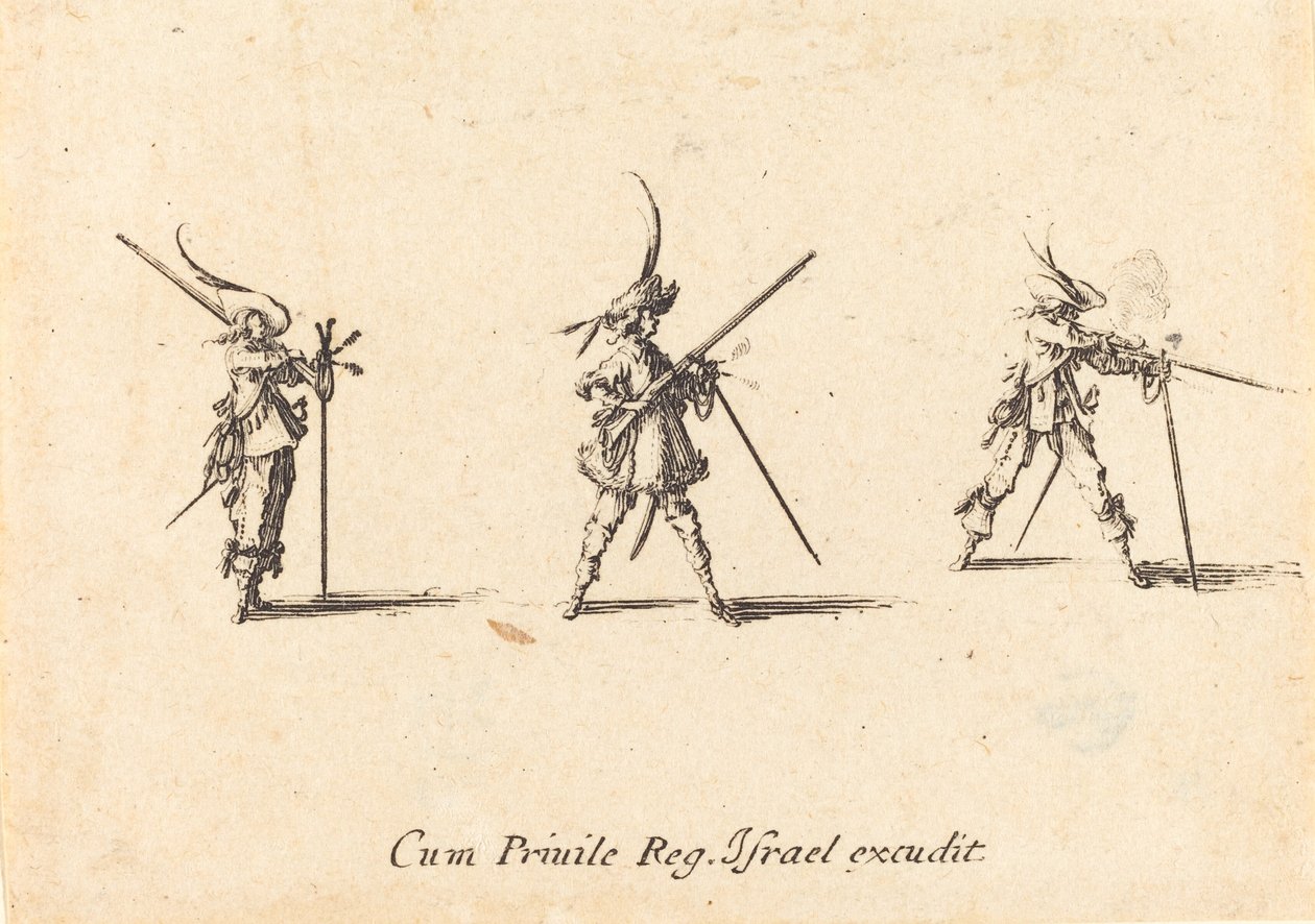 Strzelanie z muszkietu autorstwa Jacques Callot