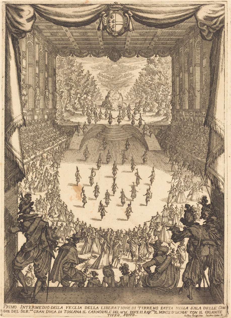 Pierwsze Intermezzo, 1617. autorstwa Jacques Callot