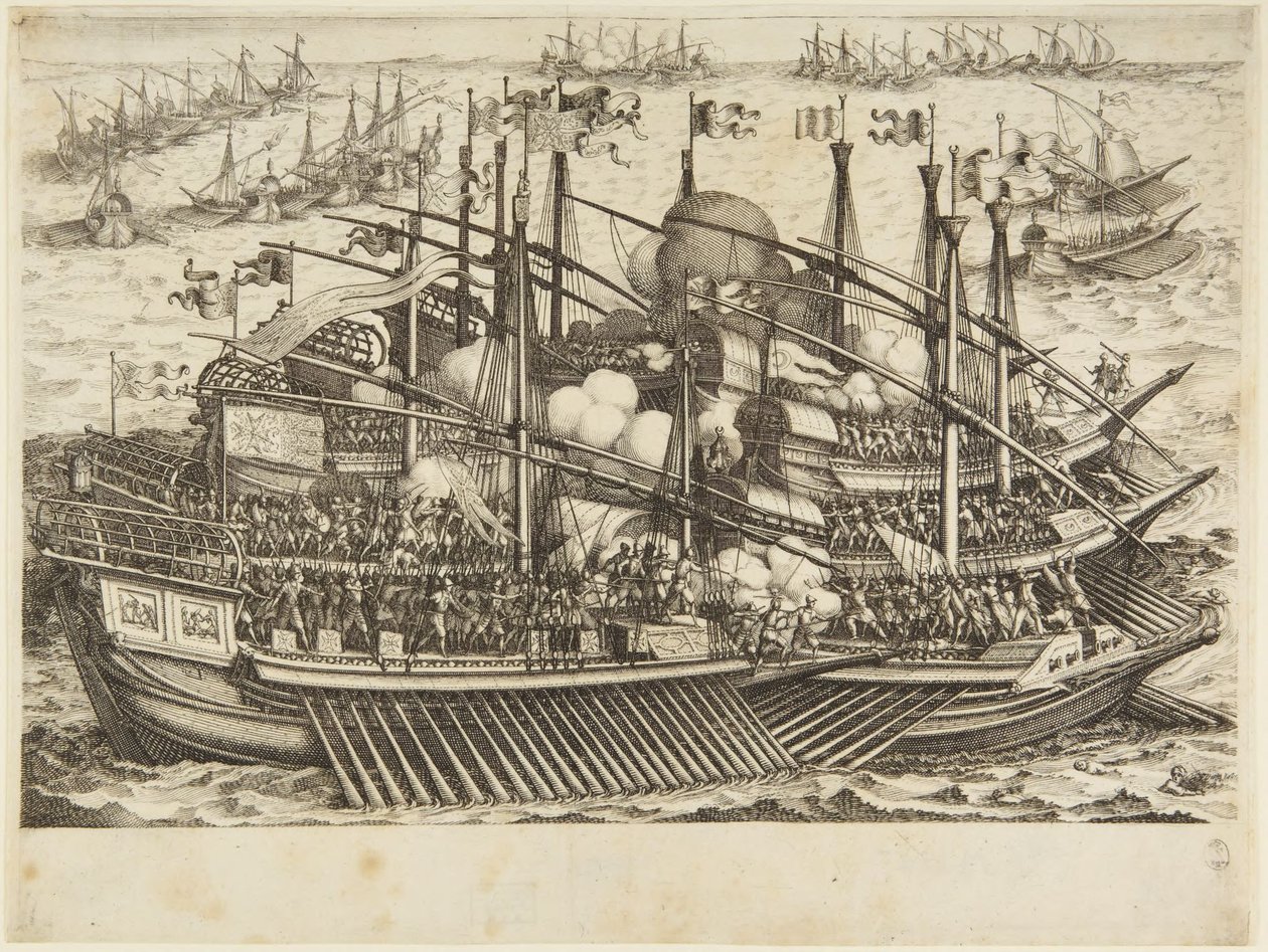 Pierwsza bitwa morska autorstwa Jacques Callot