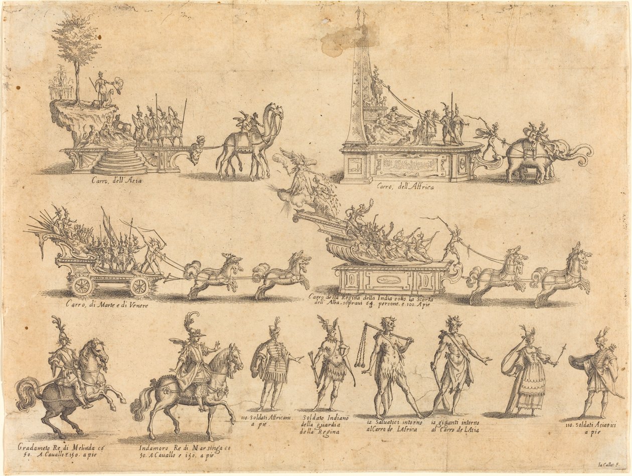 Pływaki i uczestnicy autorstwa Jacques Callot