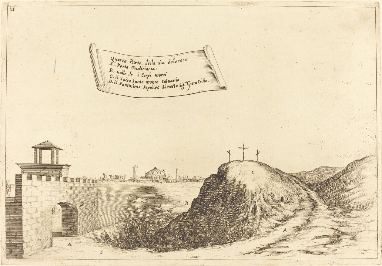 Cztery części Via Dolorosa, 1619. autorstwa Jacques Callot