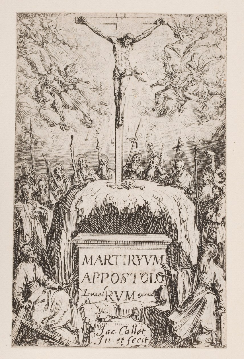 Fronton; nr 1 z Męczeństwa Apostołów autorstwa Jacques Callot