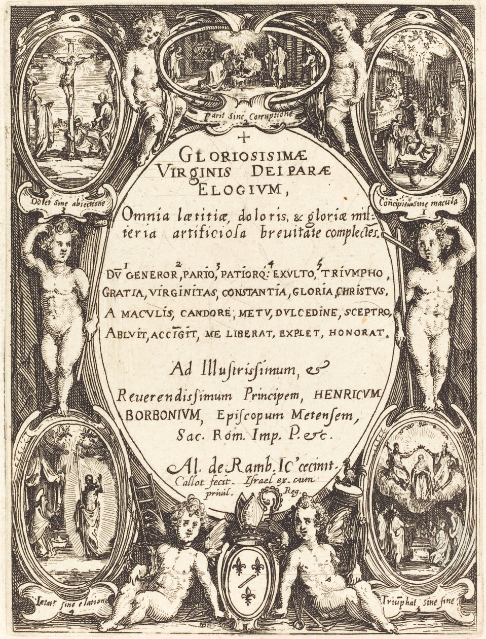 Frontyspis do „Gloriosissimae” autorstwa Jacques Callot