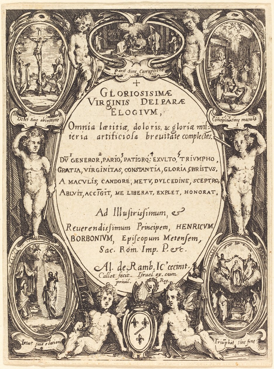 Frontyspis do „Gloriosissimae” autorstwa Jacques Callot
