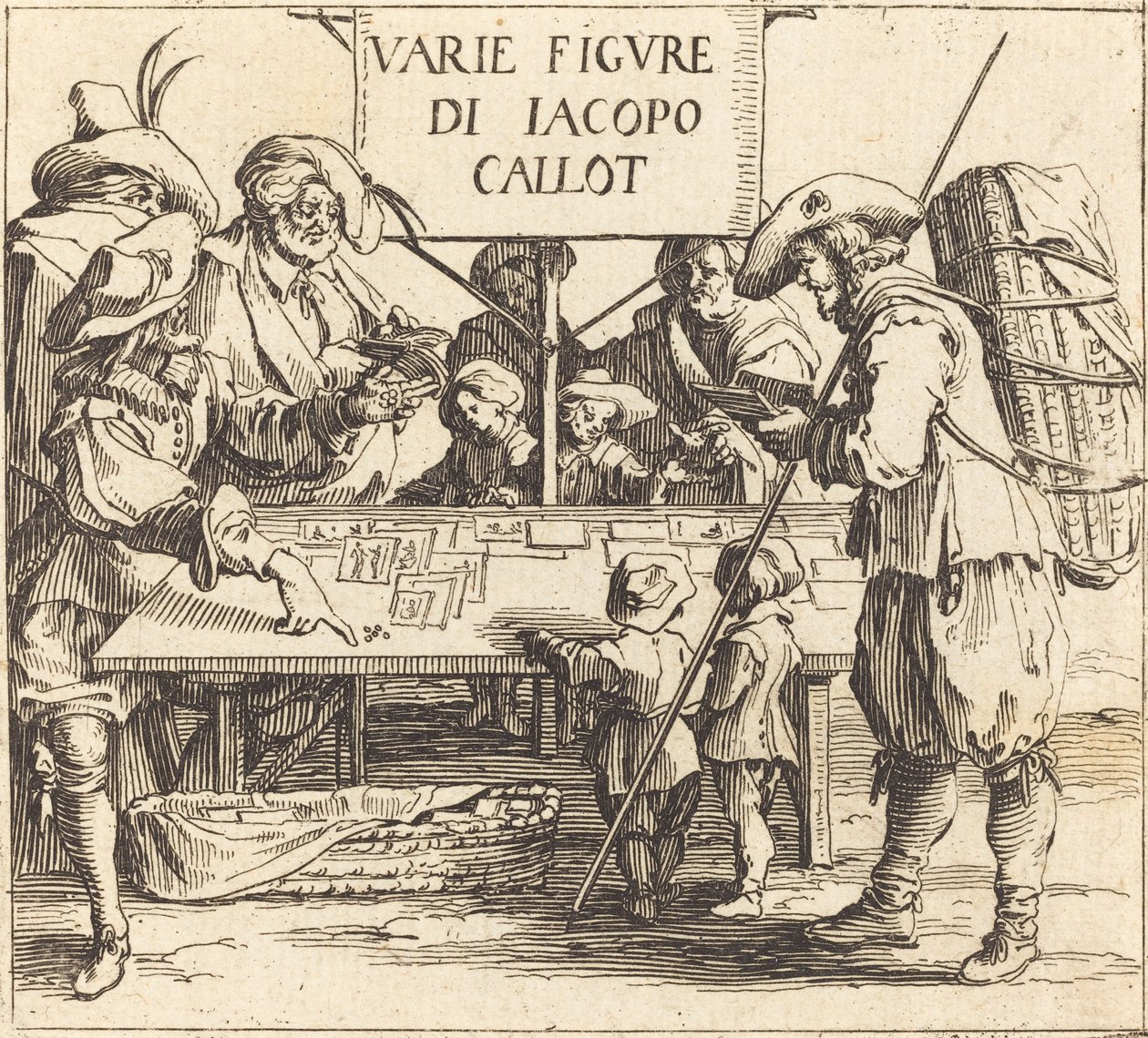 Frontyspis dla Varie Figure, c. 1621. autorstwa Jacques Callot
