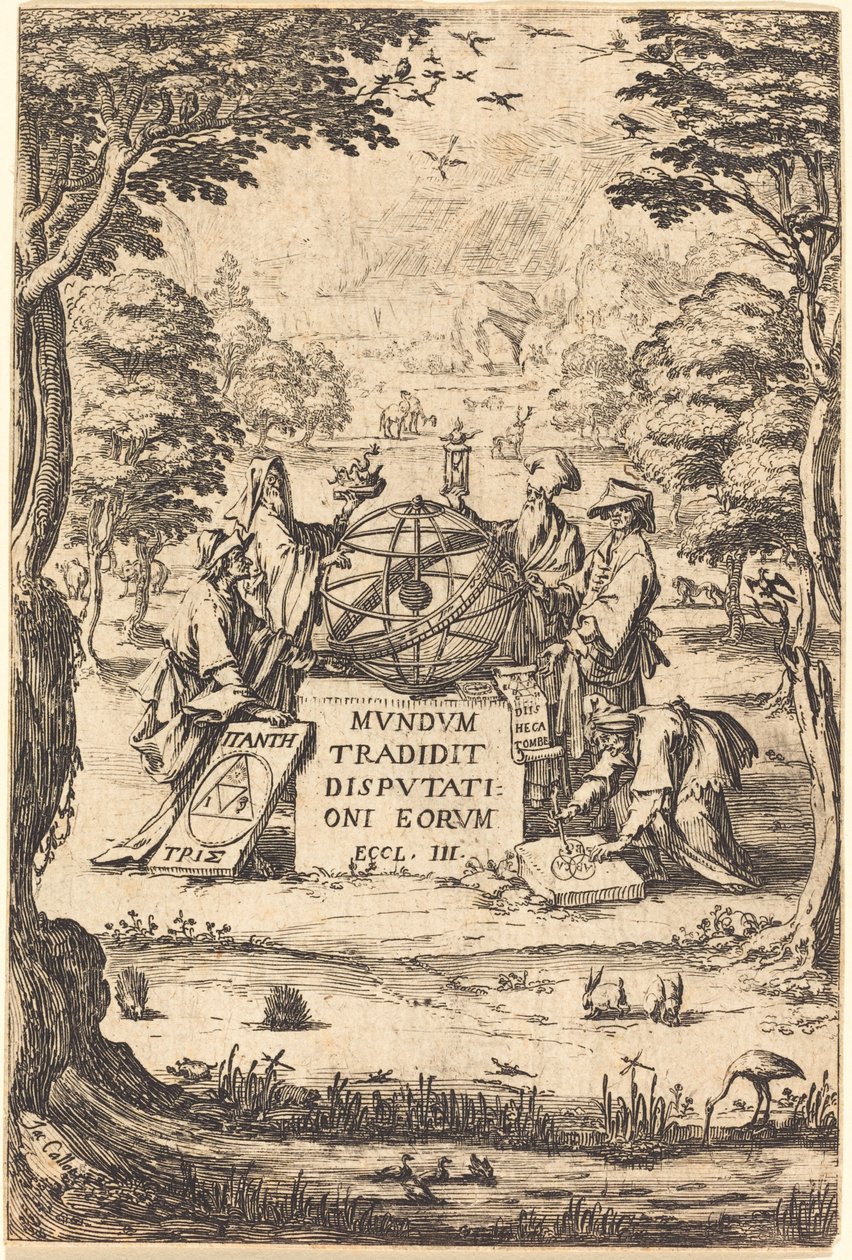 Frontyspis do tytułu Sacred Cosmologia z astrologami. autorstwa Jacques Callot