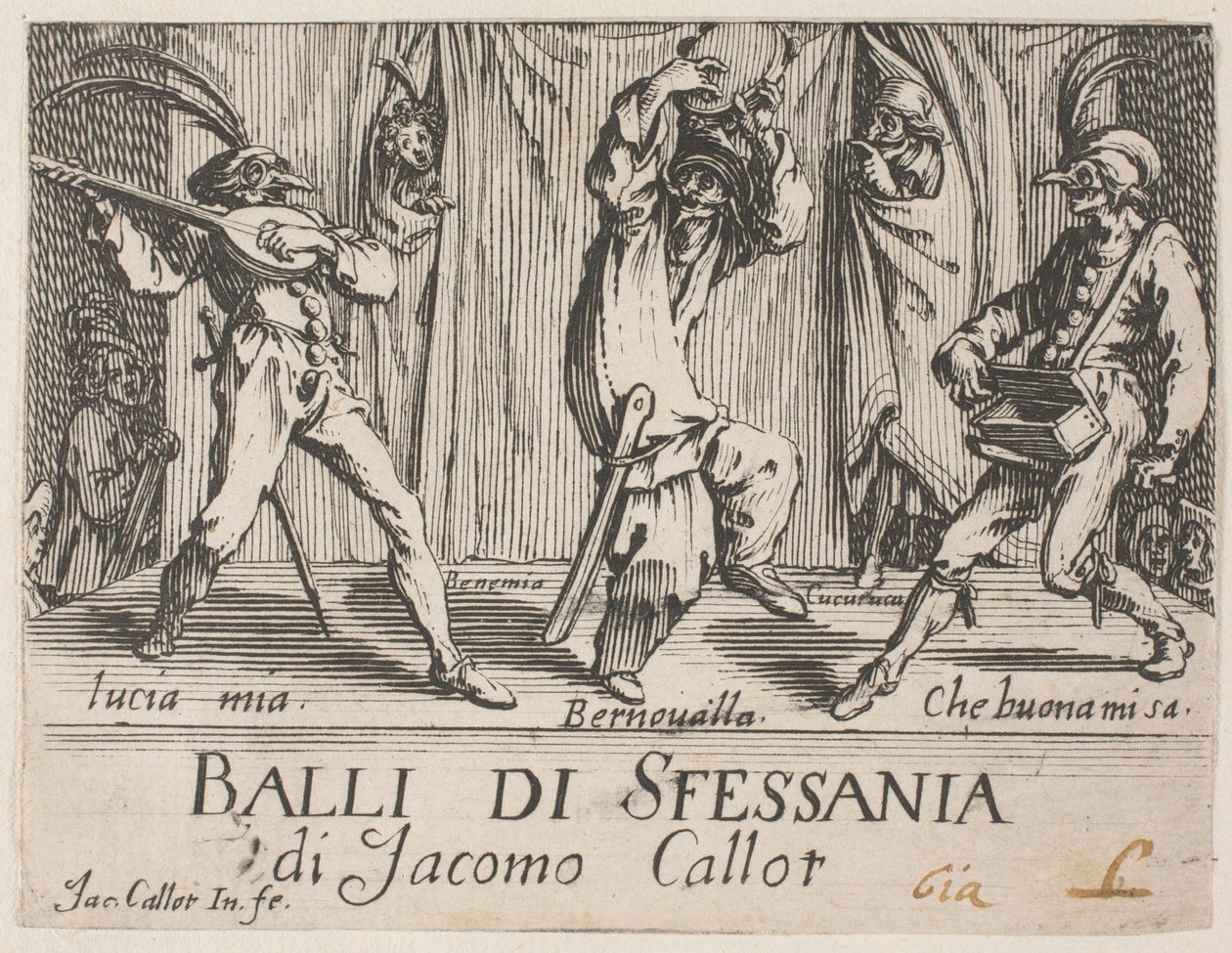 Frontyspis z Balli di Sfessania autorstwa Jacques Callot