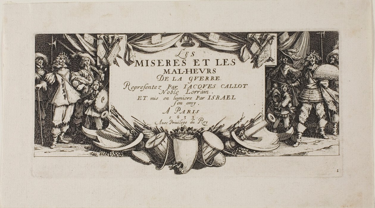 Frontispis z książki "Nieszczęścia wojny autorstwa Jacques Callot