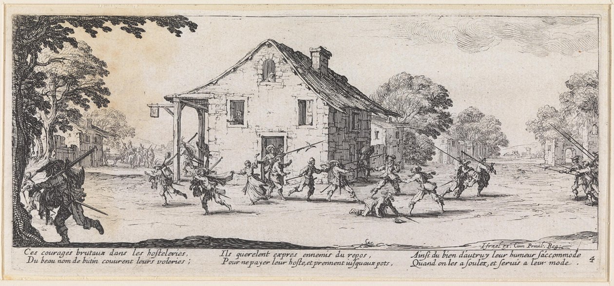 Walka o dom autorstwa Jacques Callot