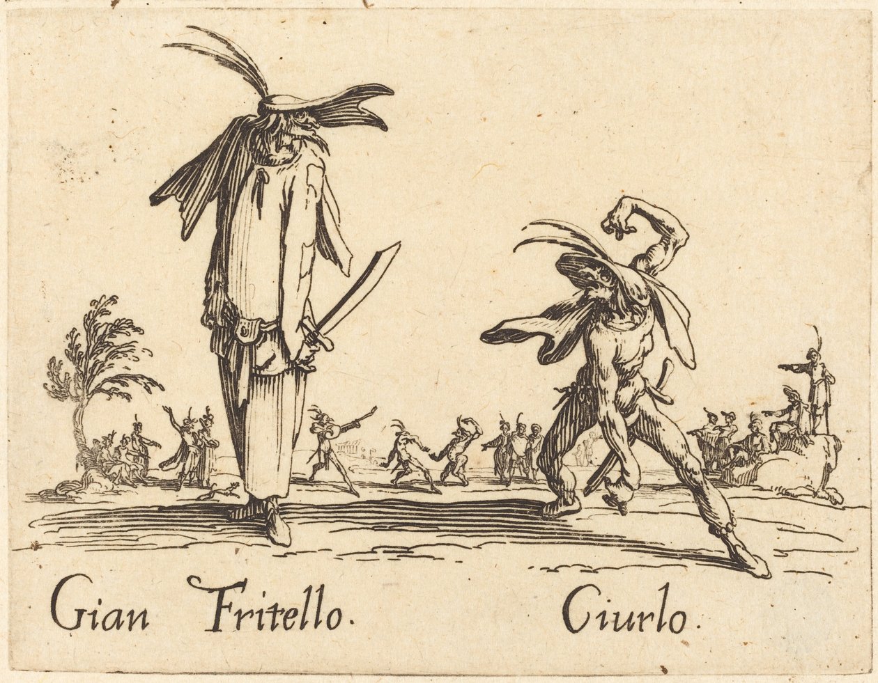 Gian Fritello i Ciurlo, ok. 1930 r. 1622. autorstwa Jacques Callot