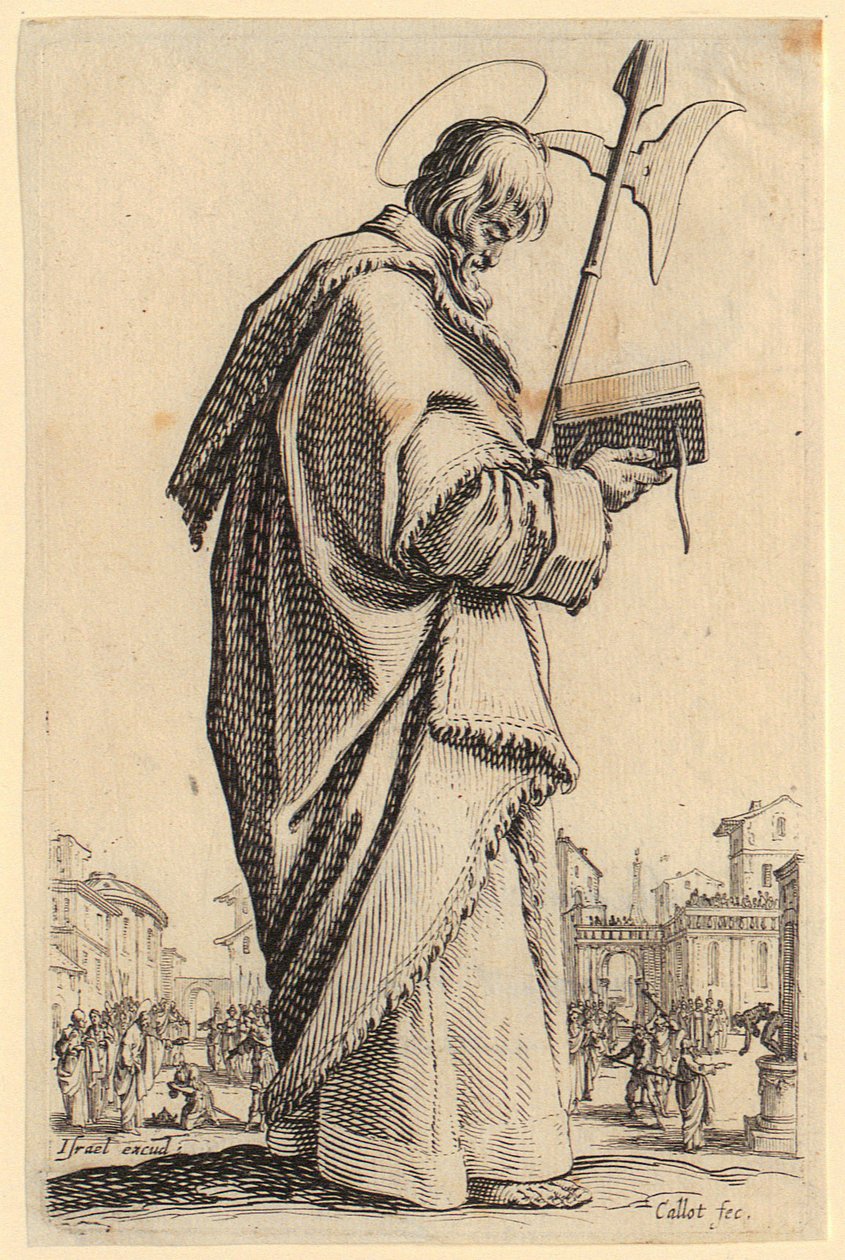 Święty Filip, plansza 11 z serii „Jezus, dwunastu apostołów i Maria” autorstwa Jacques Callot