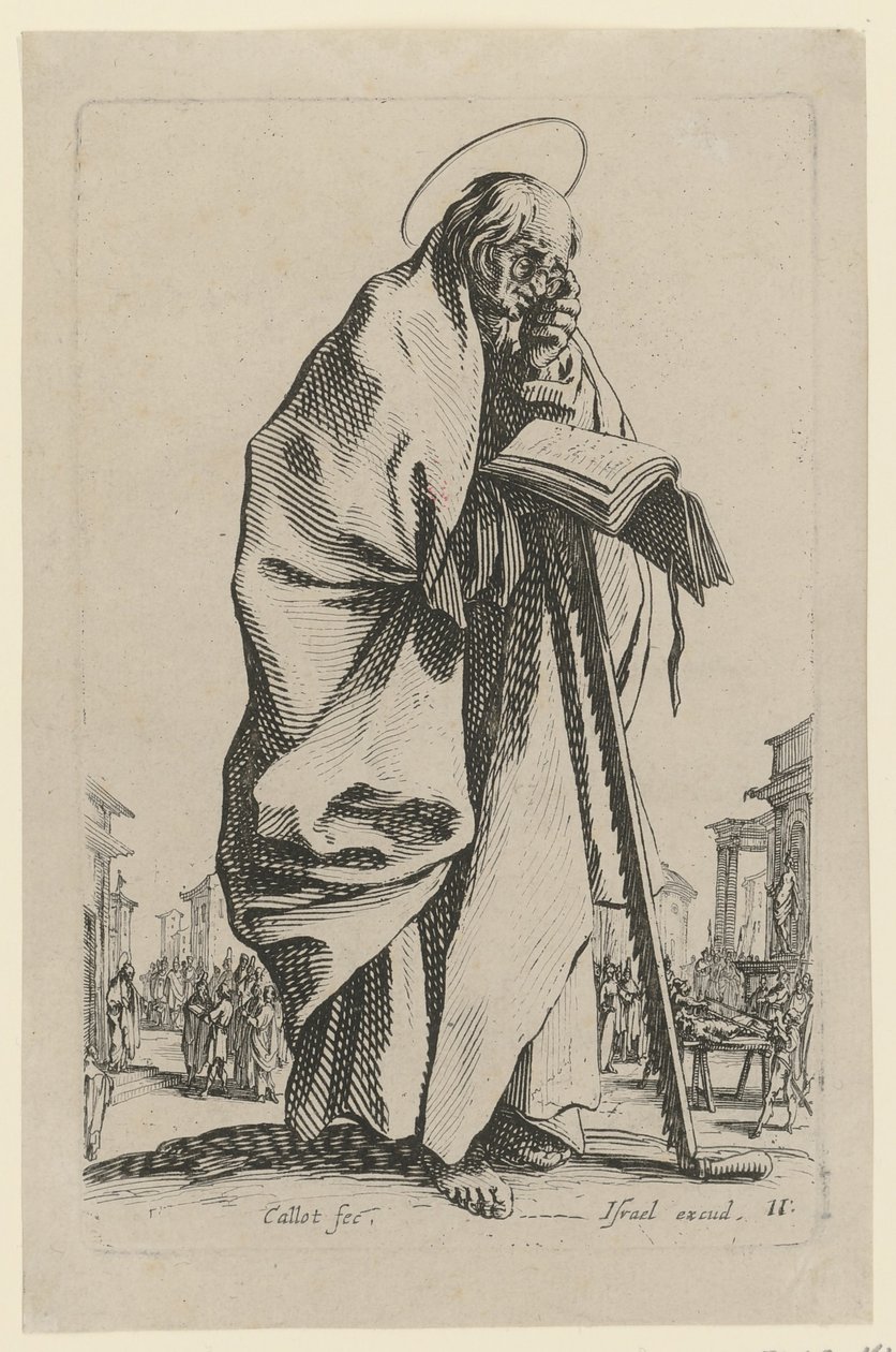 Święty Szymon, arkusz 14 z serii „Jezus, dwunastu apostołów i Maria” autorstwa Jacques Callot