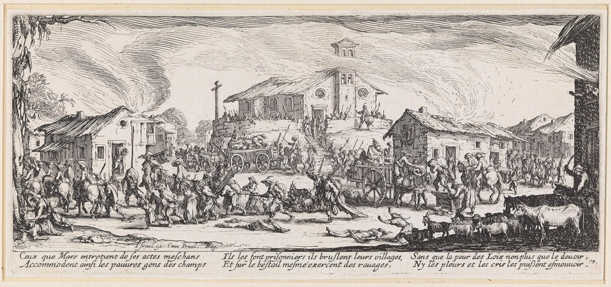 Wywiezienie łupu autorstwa Jacques Callot