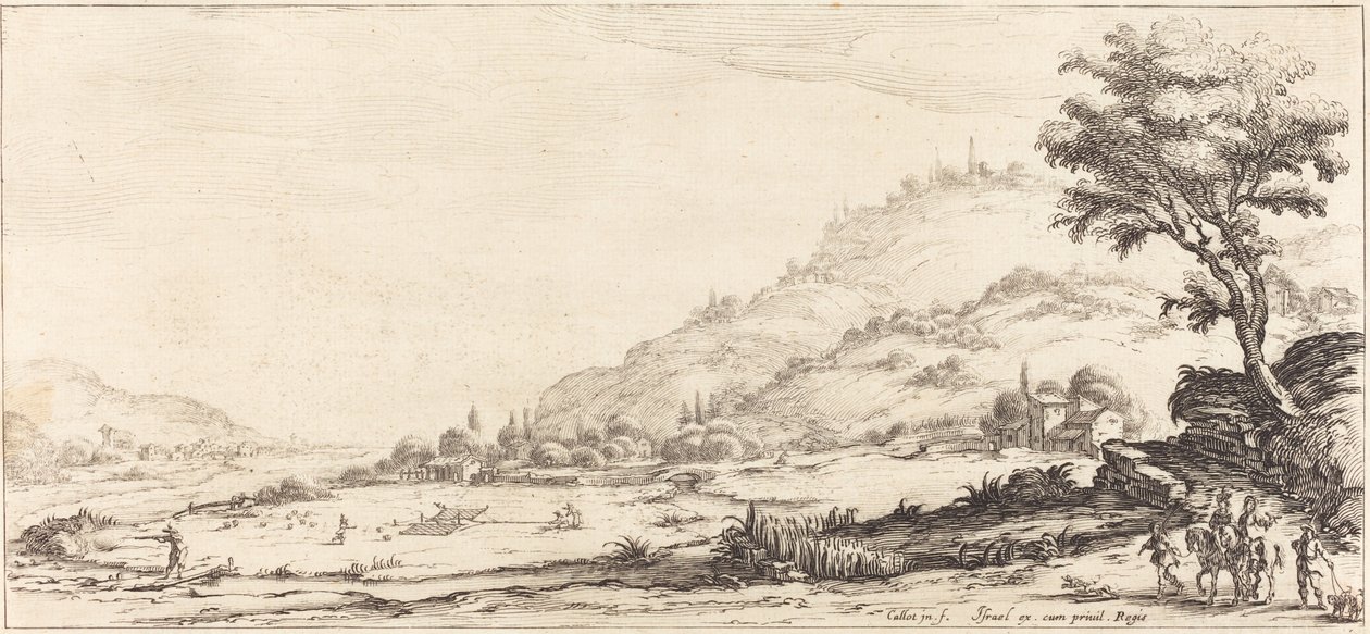 Polowanie na ptaki autorstwa Jacques Callot
