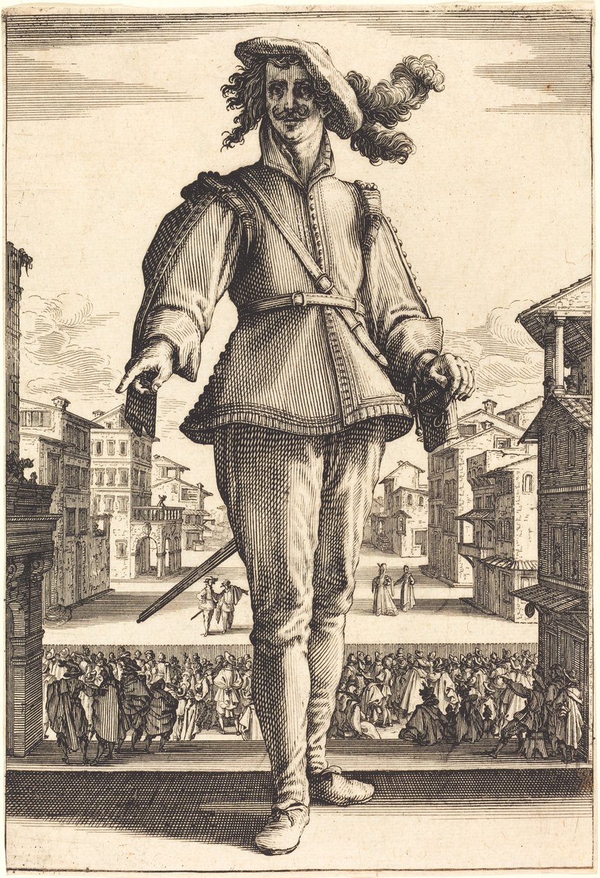 Kapitan lub Kochanek autorstwa Jacques Callot