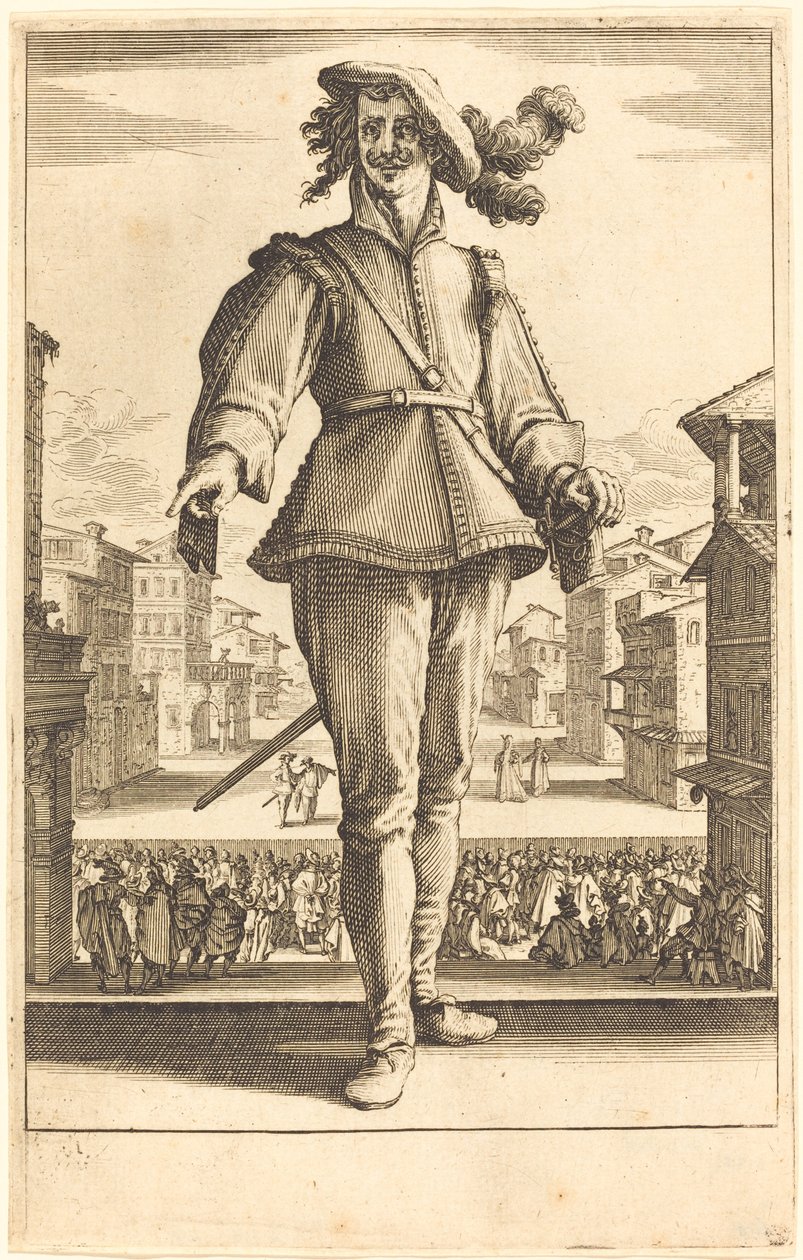 Kapitan lub Kochanek autorstwa Jacques Callot