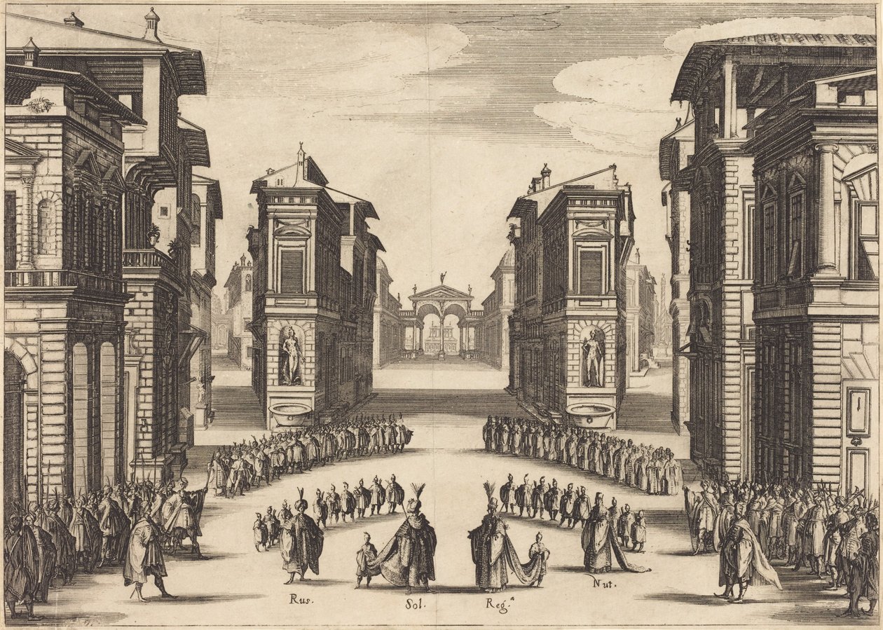 Il Solimano, akt II autorstwa Jacques Callot