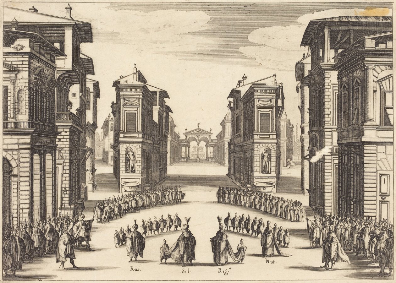 Il Solimano, akt II autorstwa Jacques Callot