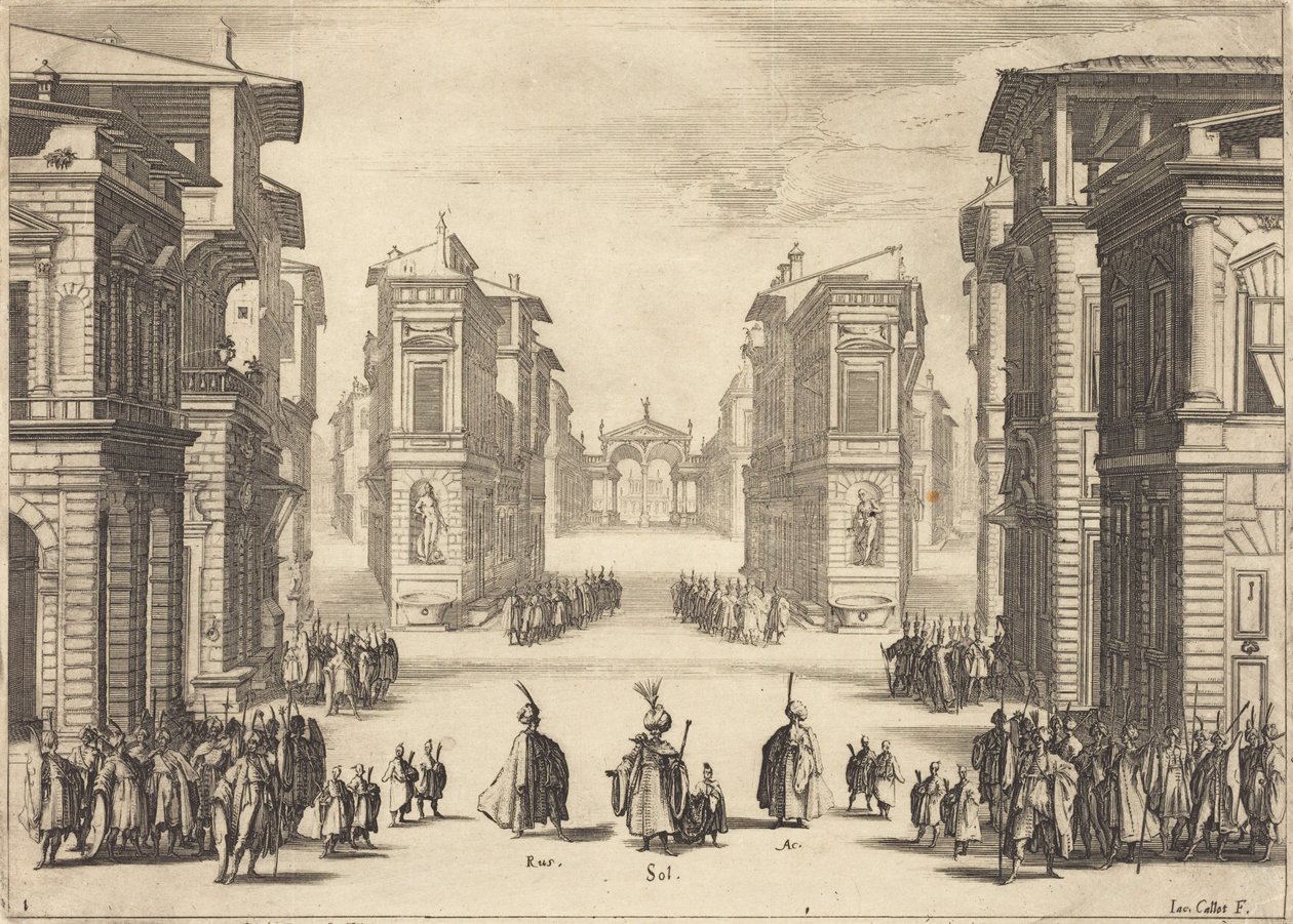 Sulejman, Akt I autorstwa Jacques Callot